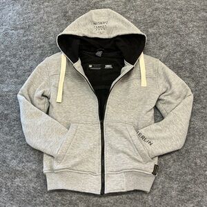 Merlin Biking Protective Heavyweight Riding Gray Zip-Up Hoodie  Size S